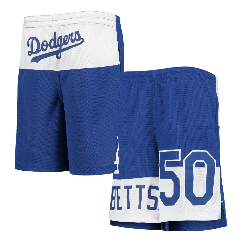 MLB Mookie Betts Los Angeles Dodgers Youth Pandemonium Name & Number Shorts