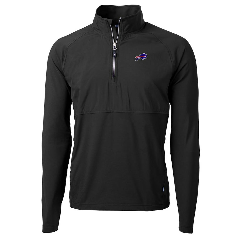 Cutter & Buck Adapt Eco Knit Hybrid Recycled Quarter-Zip Raglan Jacket - Buffalo Bills