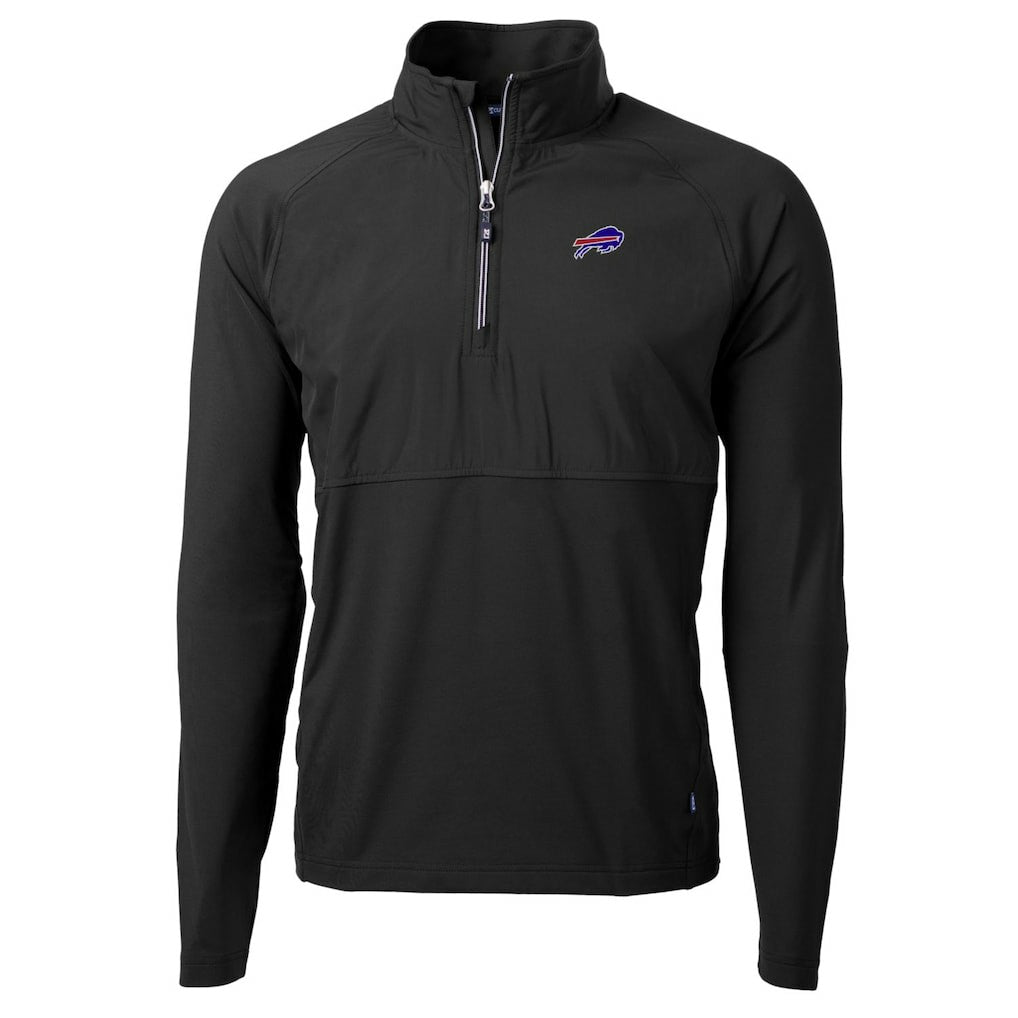 Cutter & Buck Adapt Eco Knit Hybrid Recycled Quarter-Zip Raglan Jacket - Buffalo Bills