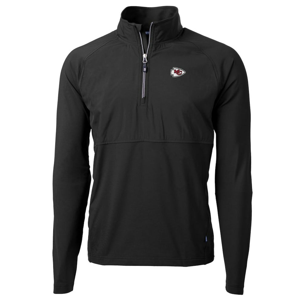 Cutter & Buck Adapt Eco Knit Hybrid Recycled Quarter-Zip Raglan Jacket - Kansas City Chiefs