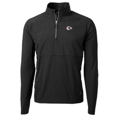 Cutter & Buck Adapt Eco Knit Hybrid Recycled Quarter-Zip Raglan Jacket - Kansas City Chiefs