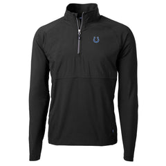 Cutter & Buck Adapt Eco Knit Hybrid Recycled Quarter-Zip Raglan Jacket - Indianapolis Colts