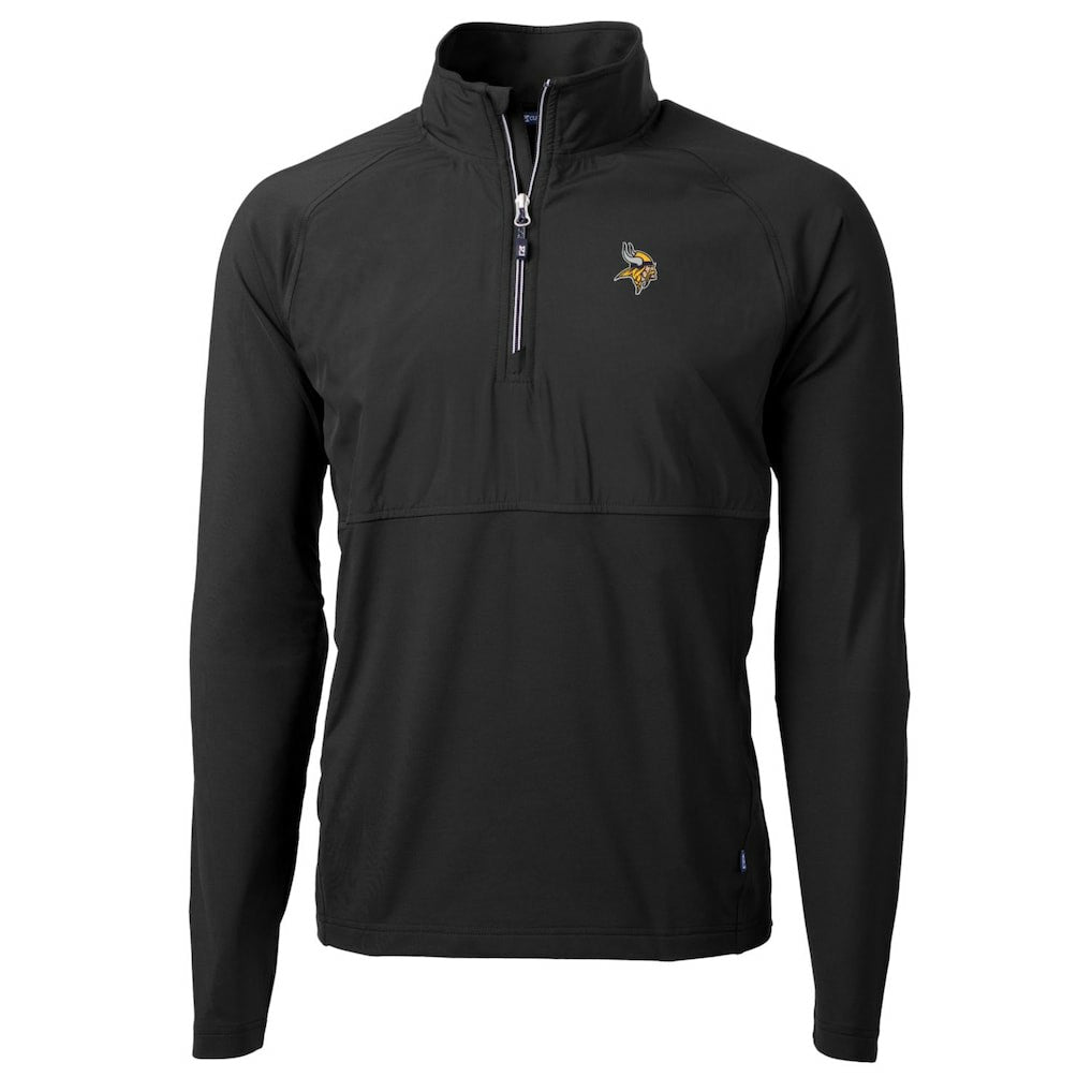 Cutter & Buck Adapt Eco Knit Hybrid Recycled Quarter-Zip Raglan Jacket - Minnesota Vikings