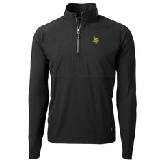 Cutter & Buck Adapt Eco Knit Hybrid Recycled Quarter-Zip Raglan Jacket - Minnesota Vikings
