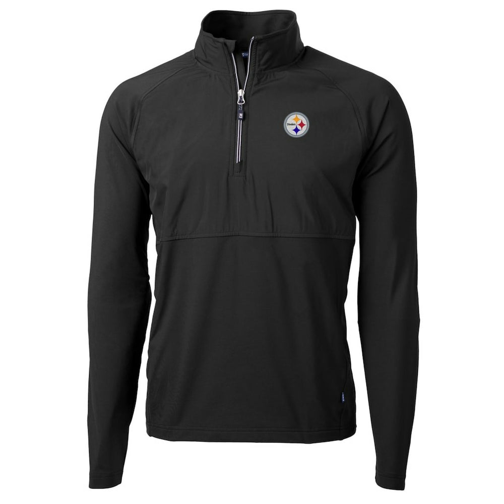 Cutter & Buck Adapt Eco Knit Hybrid Recycled Quarter-Zip Raglan Jacket - Pittsburgh Steelers
