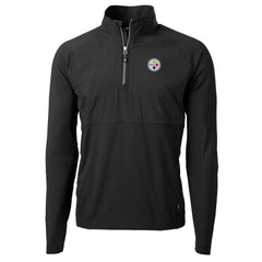 Cutter & Buck Adapt Eco Knit Hybrid Recycled Quarter-Zip Raglan Jacket - Pittsburgh Steelers