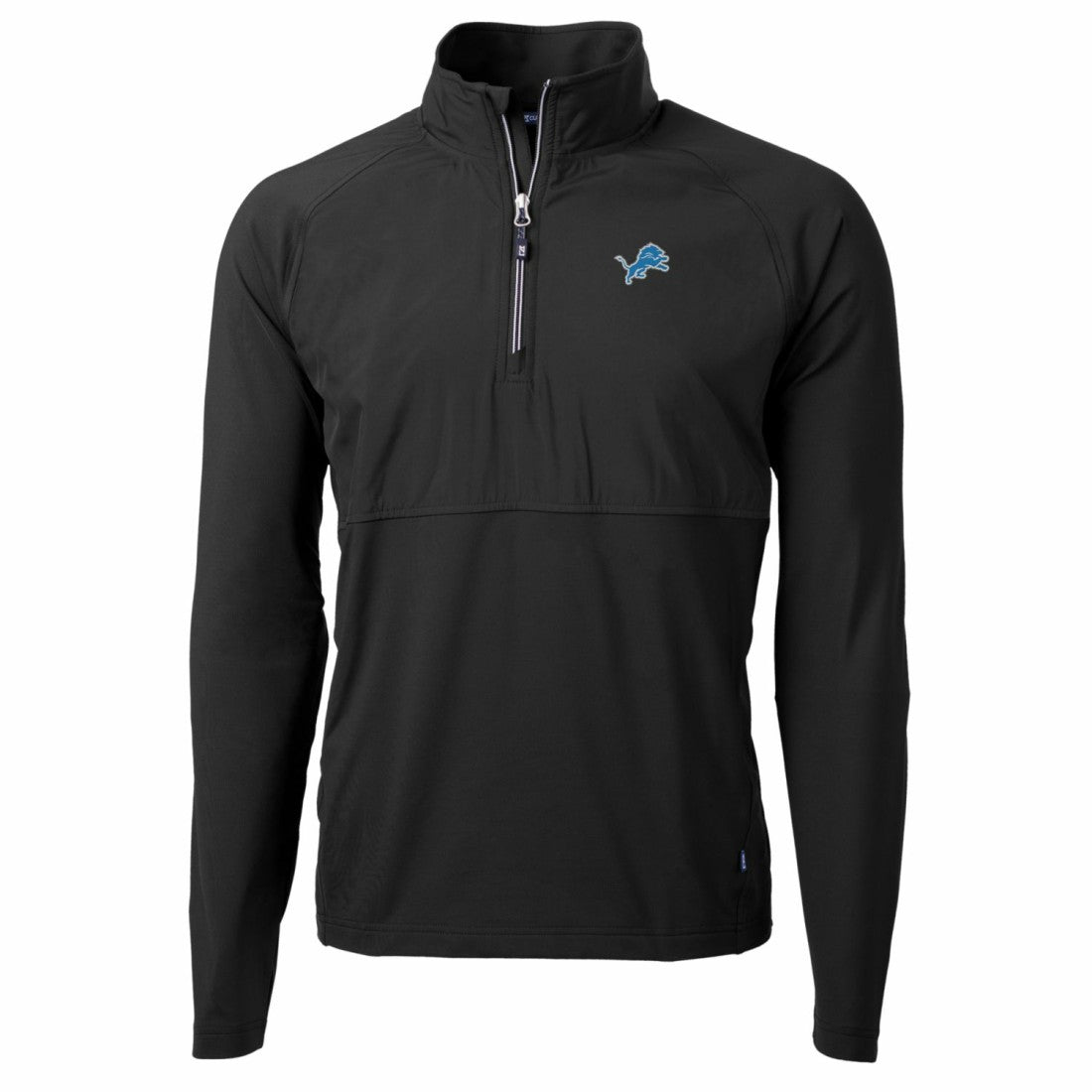 Cutter & Buck Adapt Eco Knit Hybrid Recycled Quarter-Zip Raglan Jacket - Detroit Lions