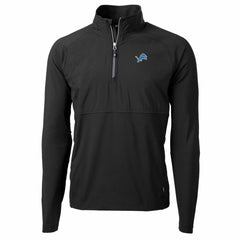 Cutter & Buck Adapt Eco Knit Hybrid Recycled Quarter-Zip Raglan Jacket - Detroit Lions