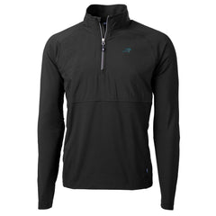 Cutter & Buck Adapt Eco Knit Hybrid Recycled Quarter-Zip Raglan Jacket - Carolina Panthers