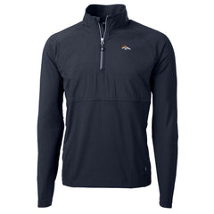 Cutter & Buck Adapt Eco Knit Hybrid Recycled Quarter-Zip Raglan Jacket - Denver Broncos