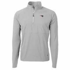 Cutter & Buck Adapt Eco Knit Hybrid Recycled Quarter-Zip Raglan Jacket - New England Patriots