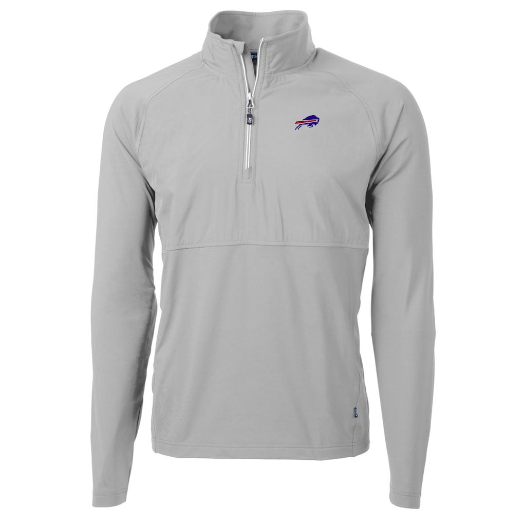 Cutter & Buck Adapt Eco Knit Hybrid Recycled Quarter-Zip Raglan Jacket - Buffalo Bills