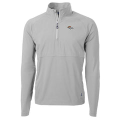 Cutter & Buck Adapt Eco Knit Hybrid Recycled Quarter-Zip Raglan Jacket - Denver Broncos