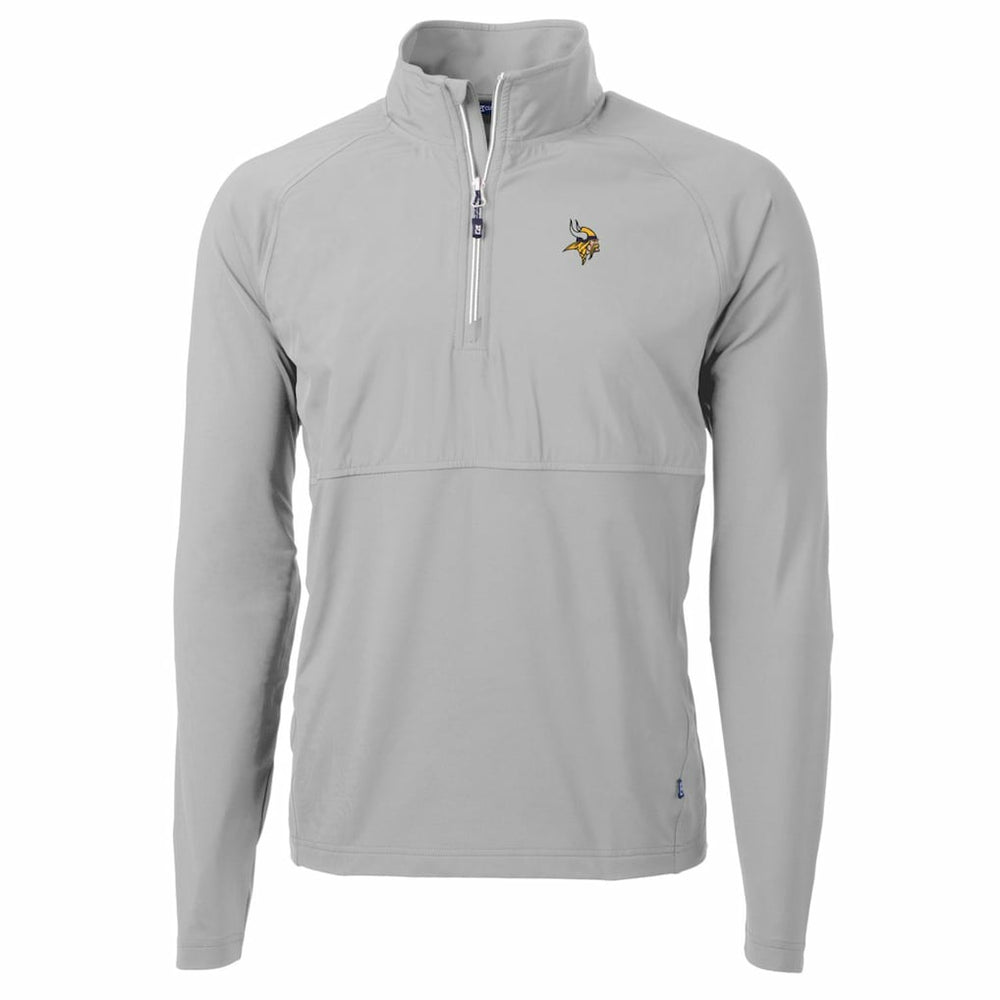 Cutter & Buck Adapt Eco Knit Hybrid Recycled Quarter-Zip Raglan Jacket - Minnesota Vikings
