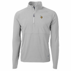 Cutter & Buck Adapt Eco Knit Hybrid Recycled Quarter-Zip Raglan Jacket - Minnesota Vikings