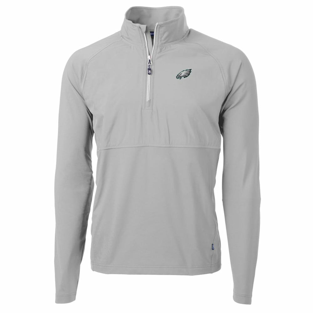 Cutter & Buck Adapt Eco Knit Hybrid Recycled Quarter-Zip Raglan Jacket - Philadelphia Eagles