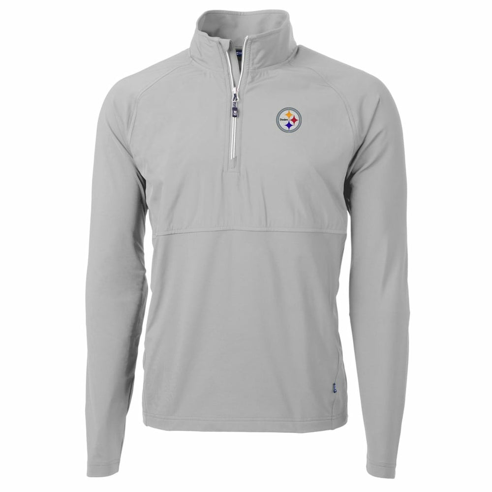 Cutter & Buck Adapt Eco Knit Hybrid Recycled Quarter-Zip Raglan Jacket - Pittsburgh Steelers