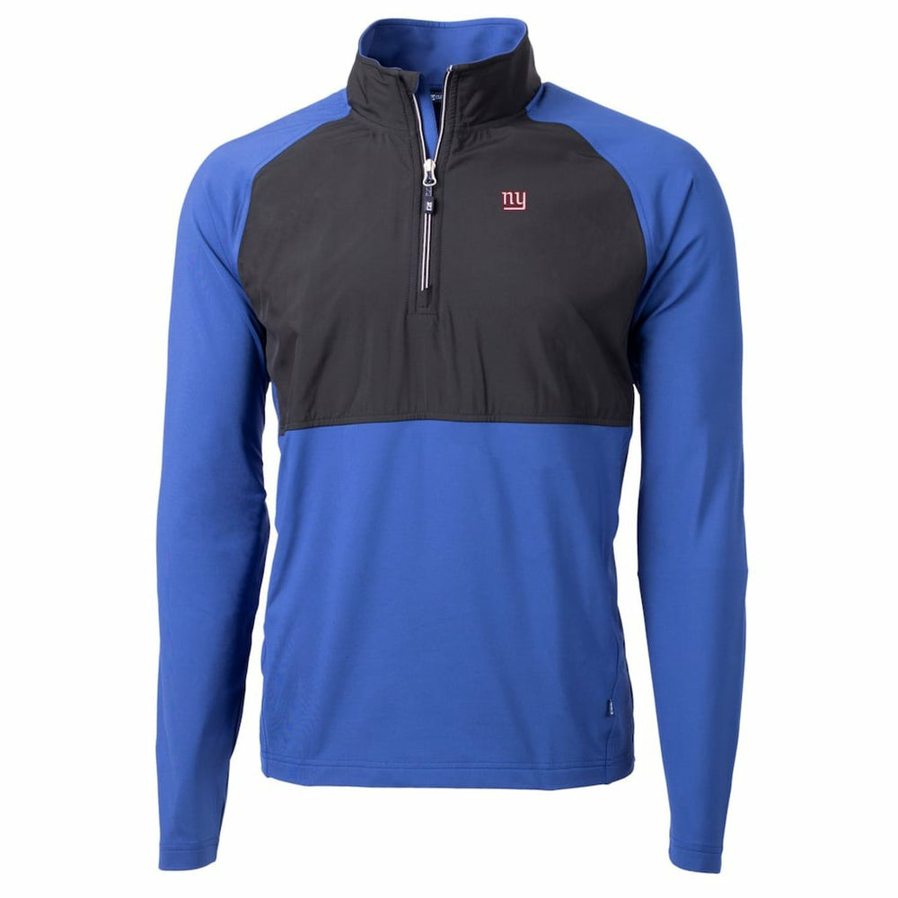 Cutter & Buck Adapt Eco Knit Hybrid Recycled Quarter-Zip Raglan Jacket - New York Giants