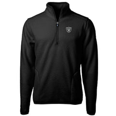 Cutter & Buck Cascade Eco Sherpa Fleece Quarter-Zip Pullover Jacket - Las Vegas Raiders