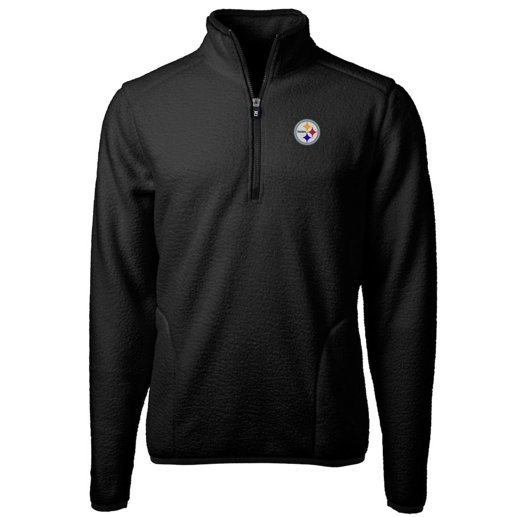 Cutter & Buck Cascade Eco Sherpa Fleece Quarter-Zip Pullover Jacket - Pittsburgh Steelers