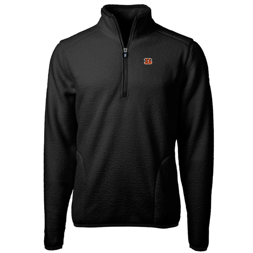 Cutter & Buck Cascade Eco Sherpa Fleece Quarter-Zip Pullover Jacket - Cincinnati Bengals