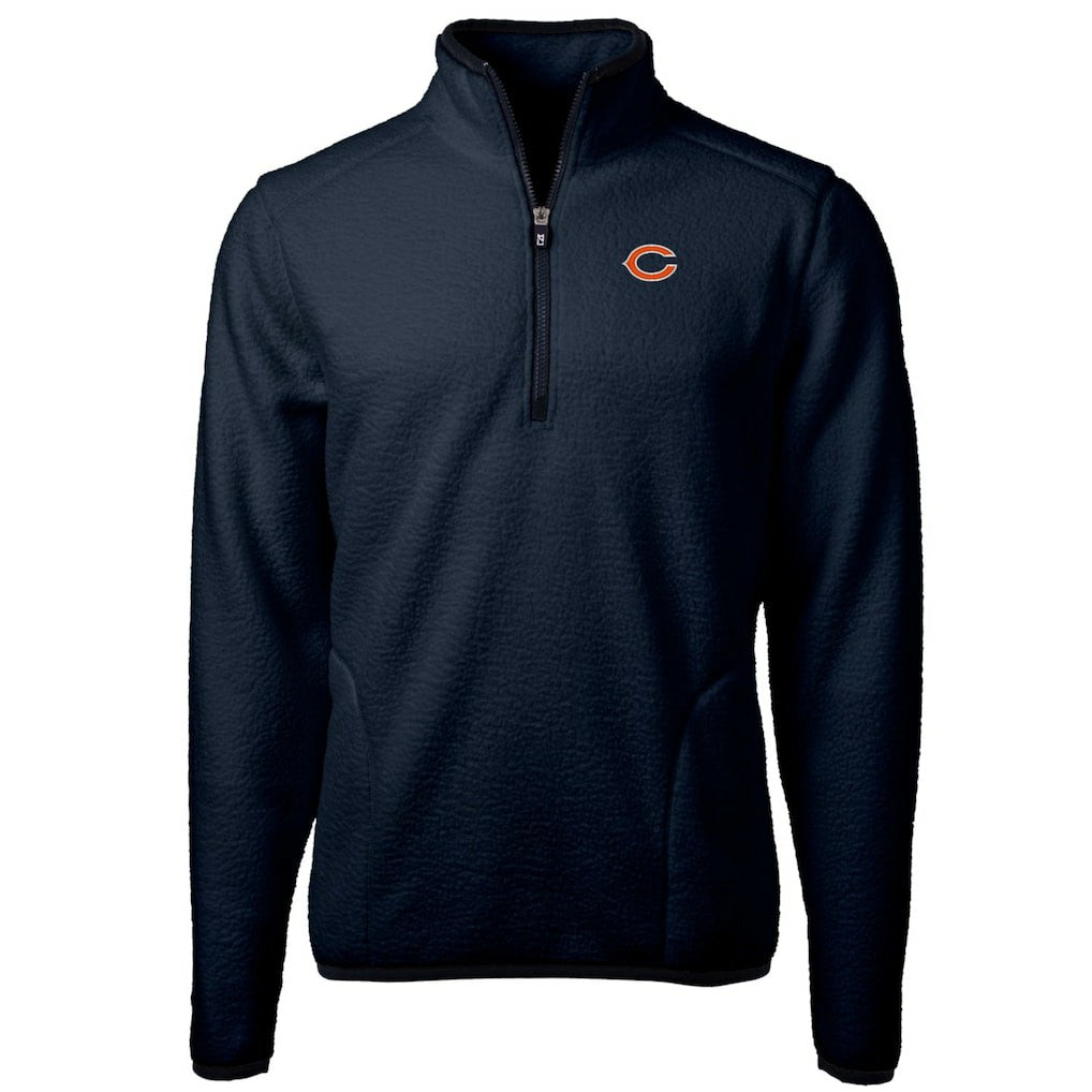Cutter & Buck Cascade Eco Sherpa Fleece Quarter-Zip Pullover Jacket - Chicago Bears