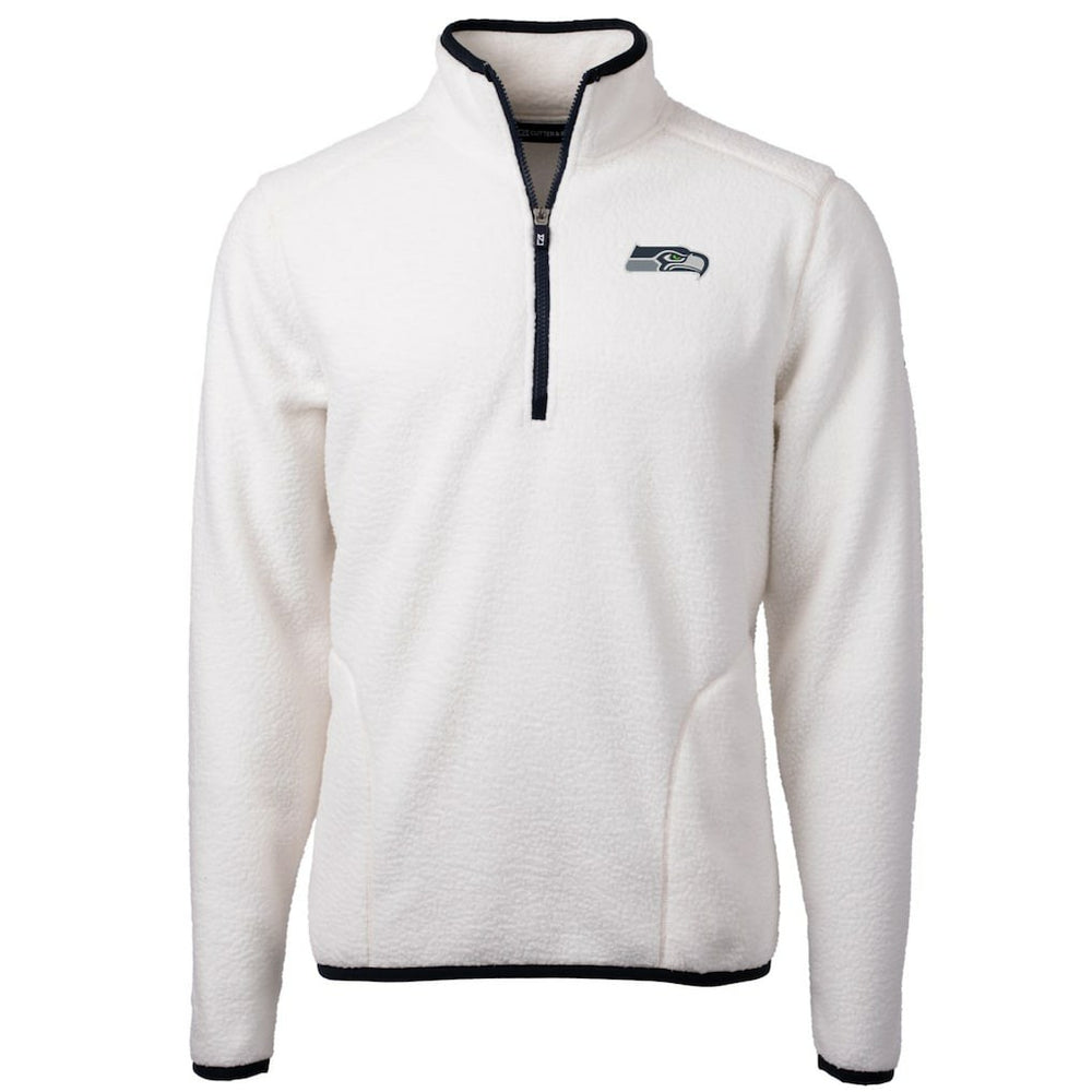 Cutter & Buck Cascade Eco Sherpa Fleece Quarter-Zip Pullover Jacket - Seattle Seahawks