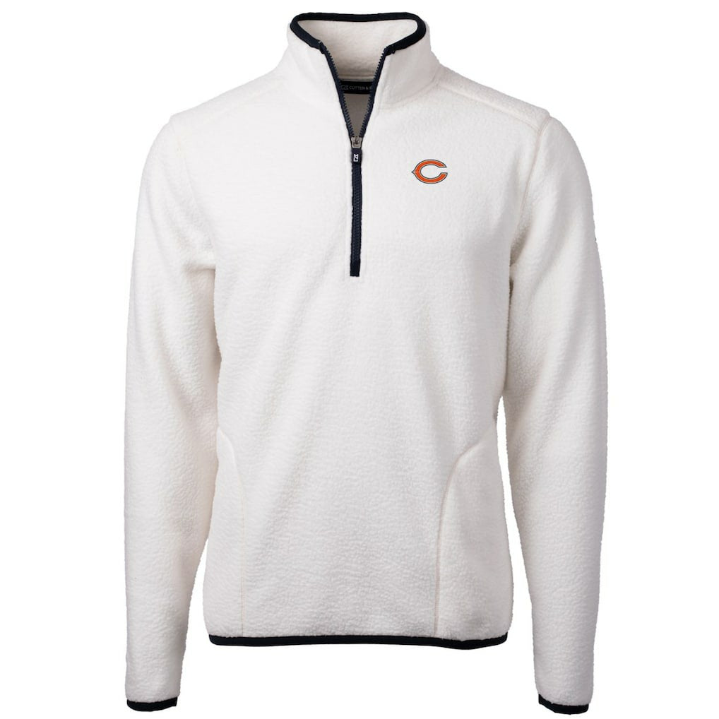 Cutter & Buck Cascade Eco Sherpa Fleece Quarter-Zip Pullover Jacket - Chicago Bears