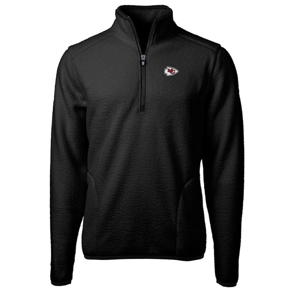 Cutter & Buck Big & Tall Cascade Eco Sherpa Fleece Quarter-Zip Pullover Jacket - Kansas City Chiefs