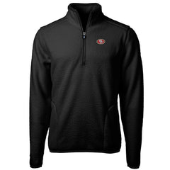 Cutter & Buck Big & Tall Cascade Eco Sherpa Fleece Quarter-Zip Pullover Jacket - San Francisco 49ers
