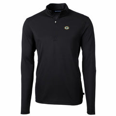 Cutter & Buck Big & Tall Virtue Eco Pique Quarter-Zip Pullover Jacket - Green Bay Packers