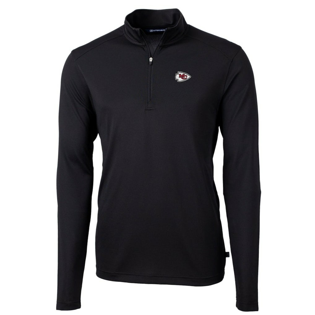 Cutter & Buck Big & Tall Virtue Eco Pique Quarter-Zip Pullover Jacket - Kansas City Chiefs
