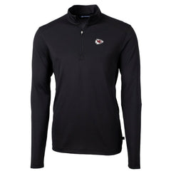 Cutter & Buck Big & Tall Virtue Eco Pique Quarter-Zip Pullover Jacket - Kansas City Chiefs
