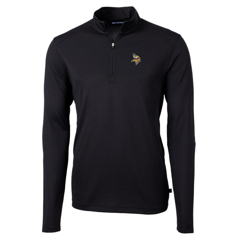 Cutter & Buck Big & Tall Virtue Eco Pique Quarter-Zip Pullover Jacket - Minnesota Vikings