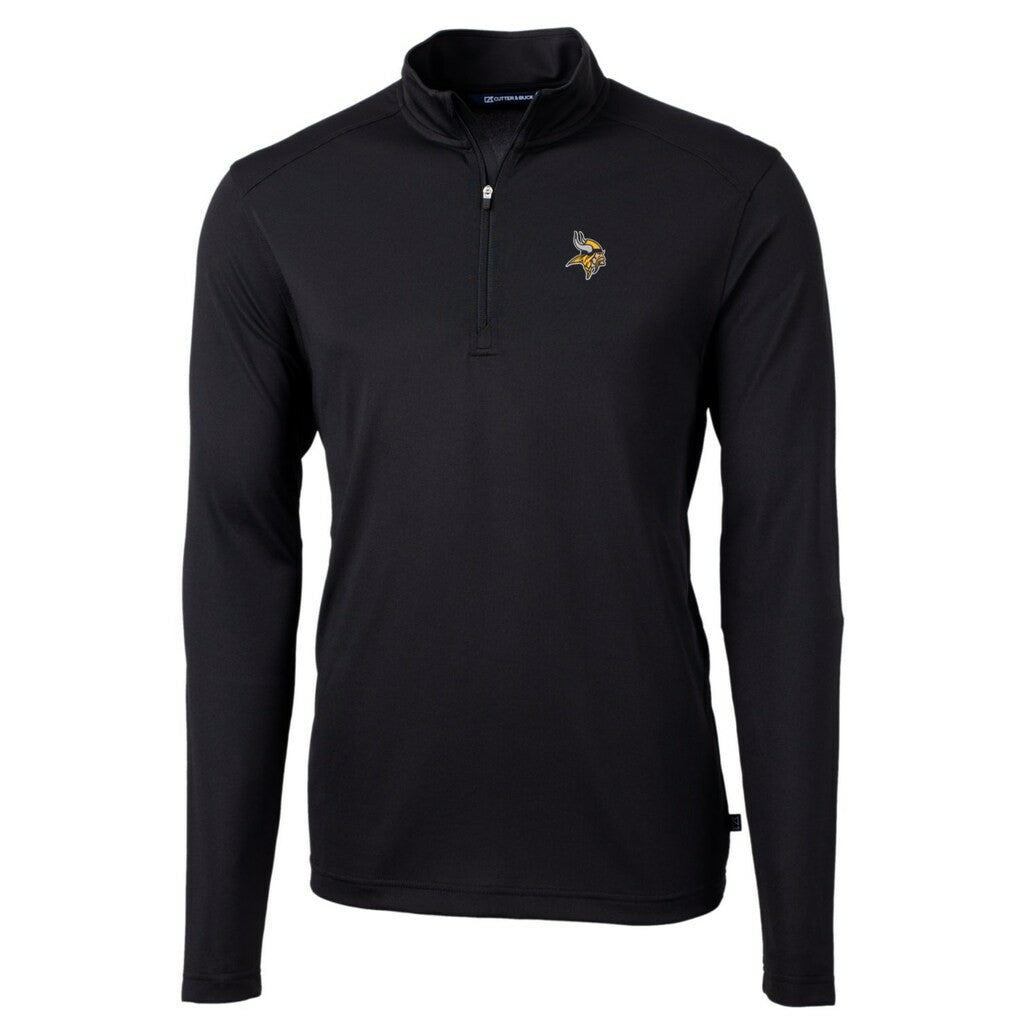Cutter & Buck Big & Tall Virtue Eco Pique Quarter-Zip Pullover Jacket - Minnesota Vikings