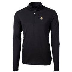 Cutter & Buck Big & Tall Virtue Eco Pique Quarter-Zip Pullover Jacket - Minnesota Vikings