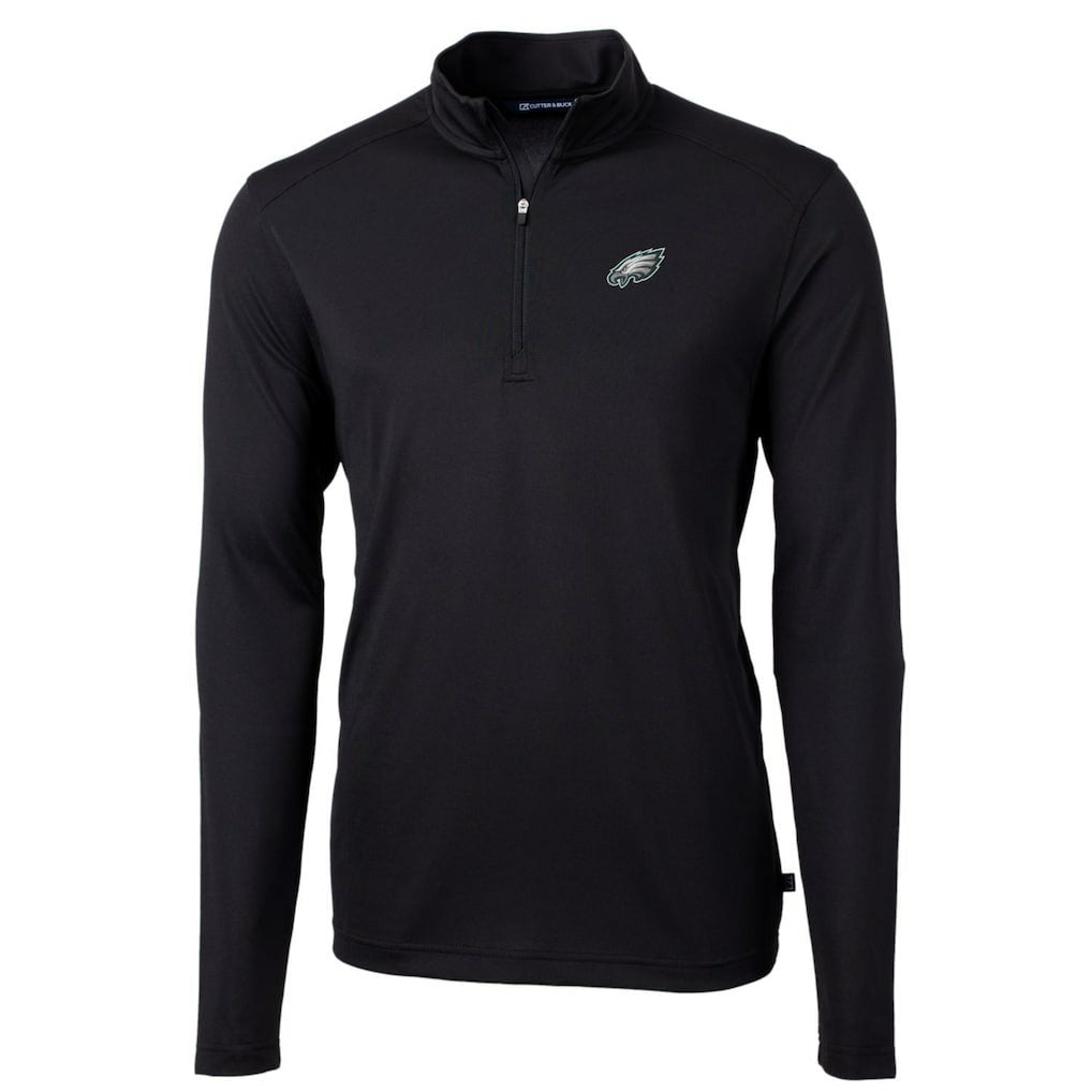 Cutter & Buck Big & Tall Virtue Eco Pique Quarter-Zip Pullover Jacket - Philadelphia Eagles