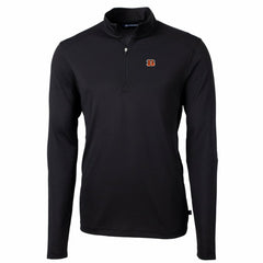 Cutter & Buck Big & Tall Virtue Eco Pique Quarter-Zip Pullover Jacket - Cincinnati Bengals