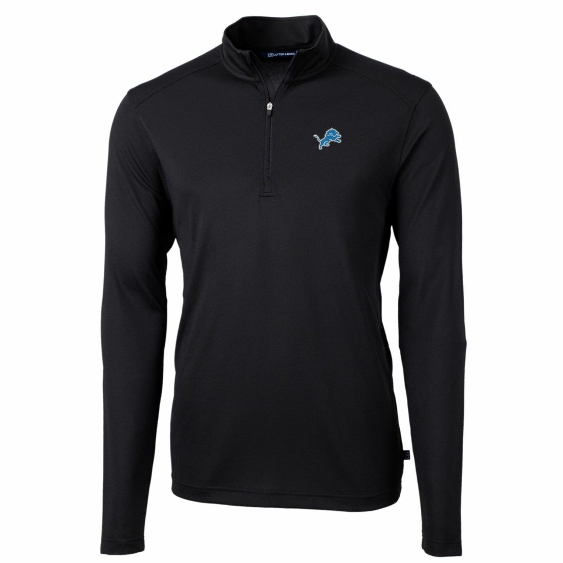 Cutter & Buck Big & Tall Virtue Eco Pique Quarter-Zip Pullover Jacket - Detroit Lions