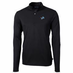 Cutter & Buck Big & Tall Virtue Eco Pique Quarter-Zip Pullover Jacket - Detroit Lions