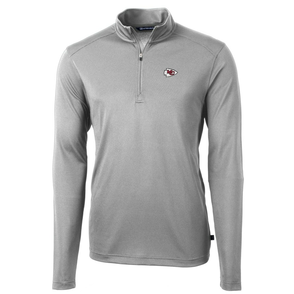 Cutter & Buck Big & Tall Virtue Eco Pique Quarter-Zip Pullover Jacket - Kansas City Chiefs