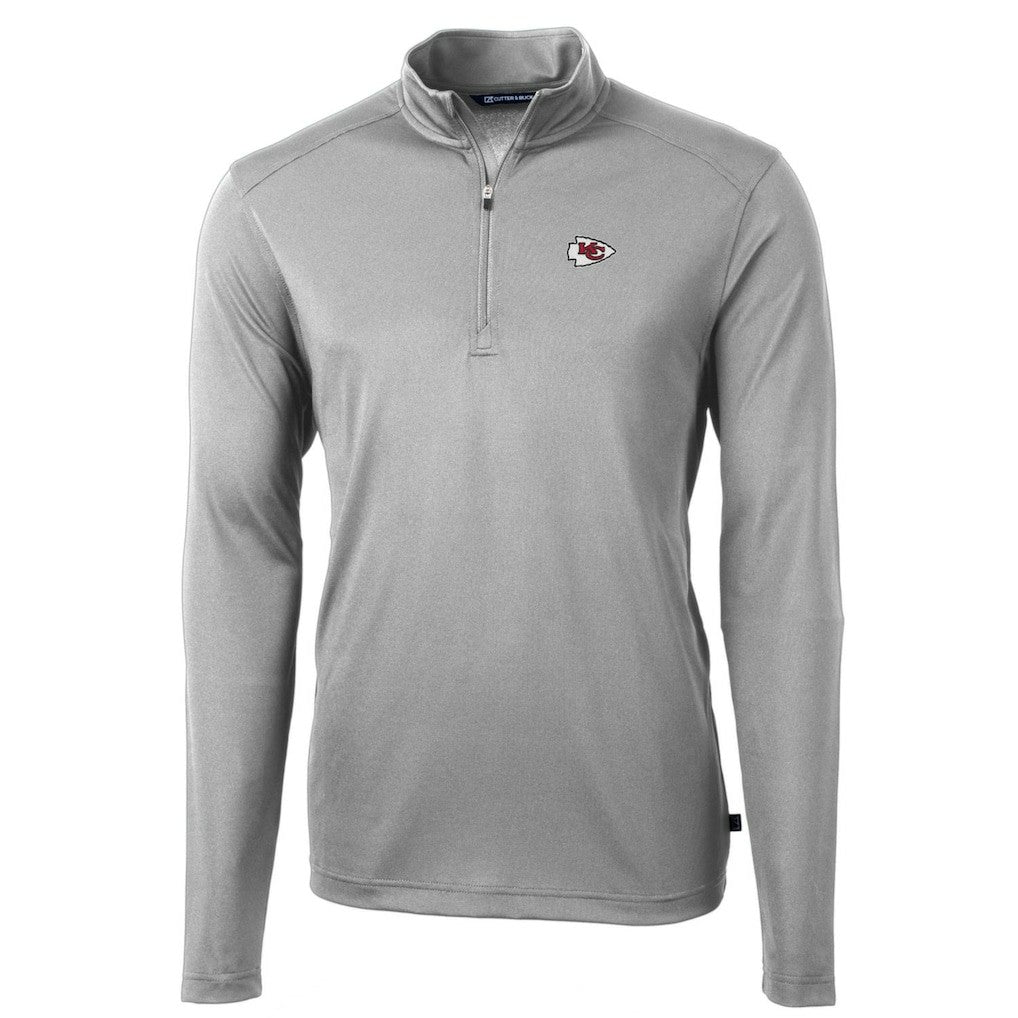 Cutter & Buck Big & Tall Virtue Eco Pique Quarter-Zip Pullover Jacket - Kansas City Chiefs