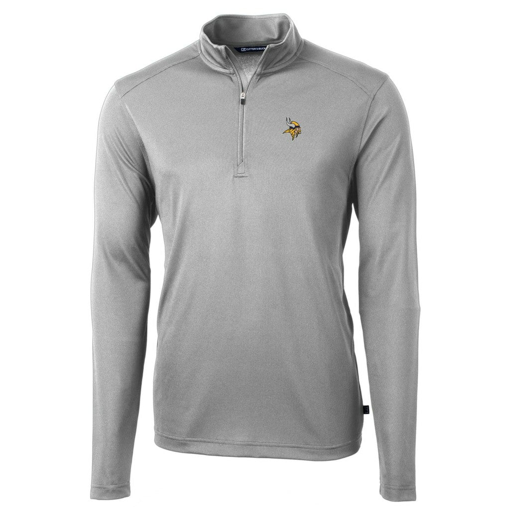 Cutter & Buck Big & Tall Virtue Eco Pique Quarter-Zip Pullover Jacket - Minnesota Vikings