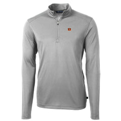 Cutter & Buck Big & Tall Virtue Eco Pique Quarter-Zip Pullover Jacket - Cincinnati Bengals