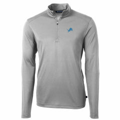 Cutter & Buck Big & Tall Virtue Eco Pique Quarter-Zip Pullover Jacket - Detroit Lions