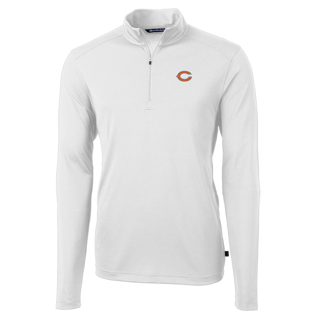 Cutter & Buck Big & Tall Virtue Eco Pique Quarter-Zip Pullover Jacket - Chicago Bears