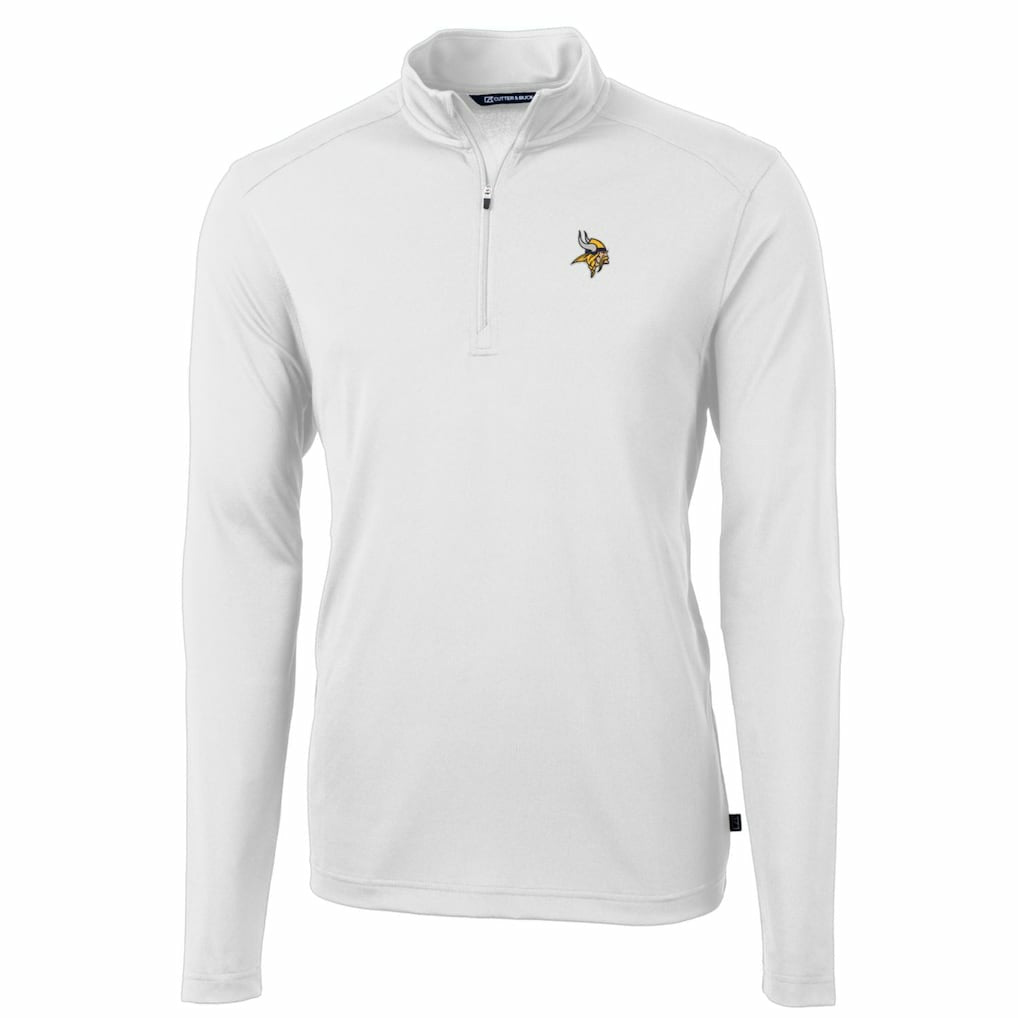 Cutter & Buck Big & Tall Virtue Eco Pique Quarter-Zip Pullover Jacket - Minnesota Vikings