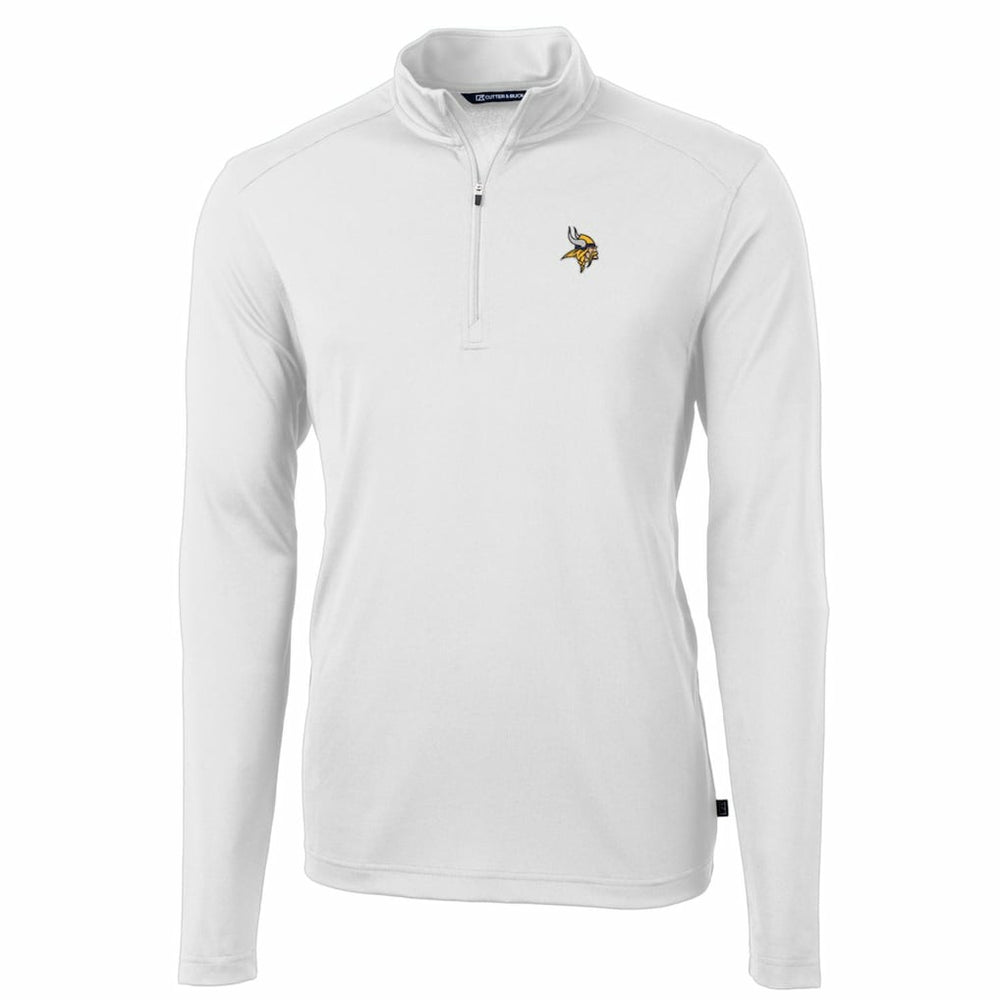 Cutter & Buck Big & Tall Virtue Eco Pique Quarter-Zip Pullover Jacket - Minnesota Vikings