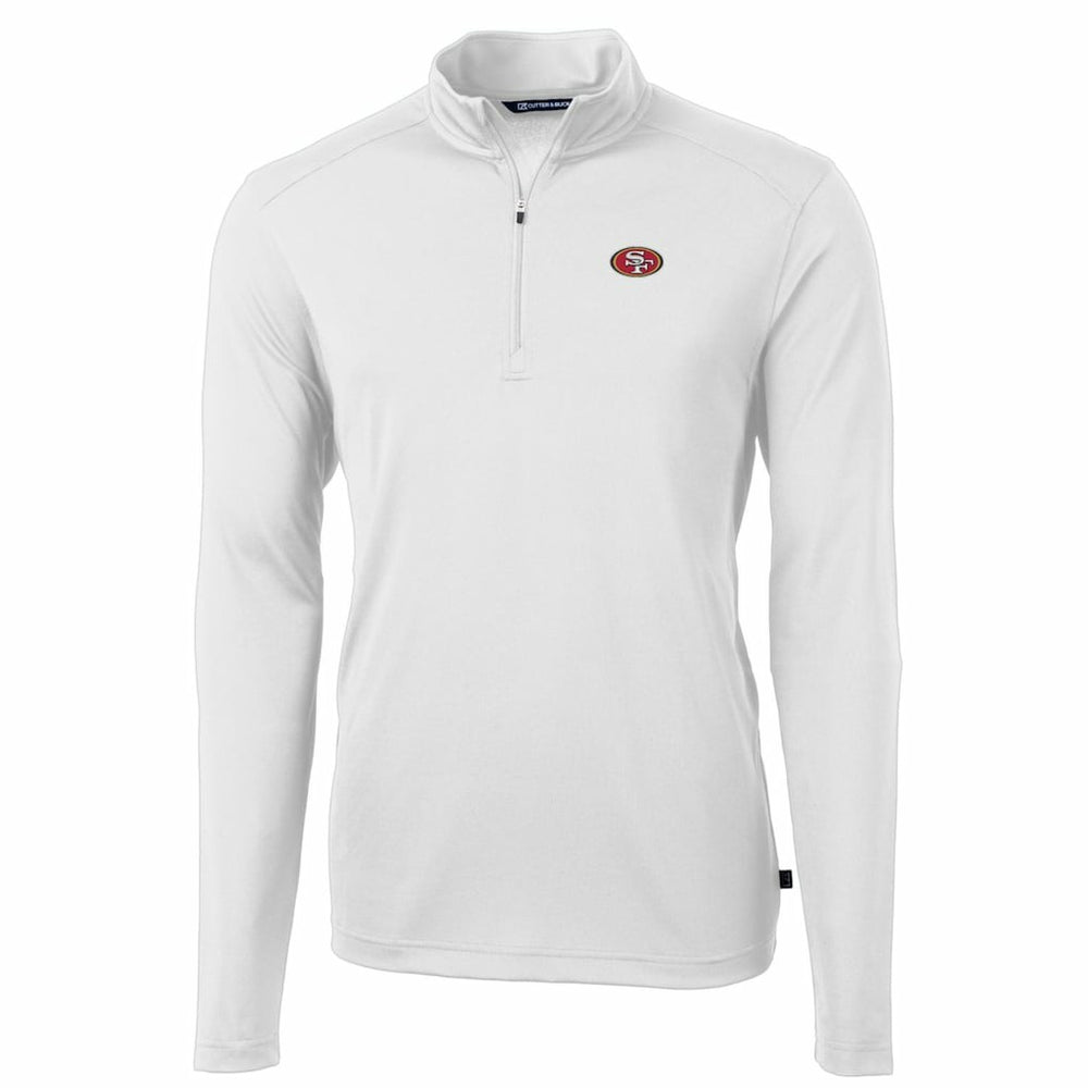 Cutter & Buck Big & Tall Virtue Eco Pique Quarter-Zip Pullover Jacket - San Francisco 49ers