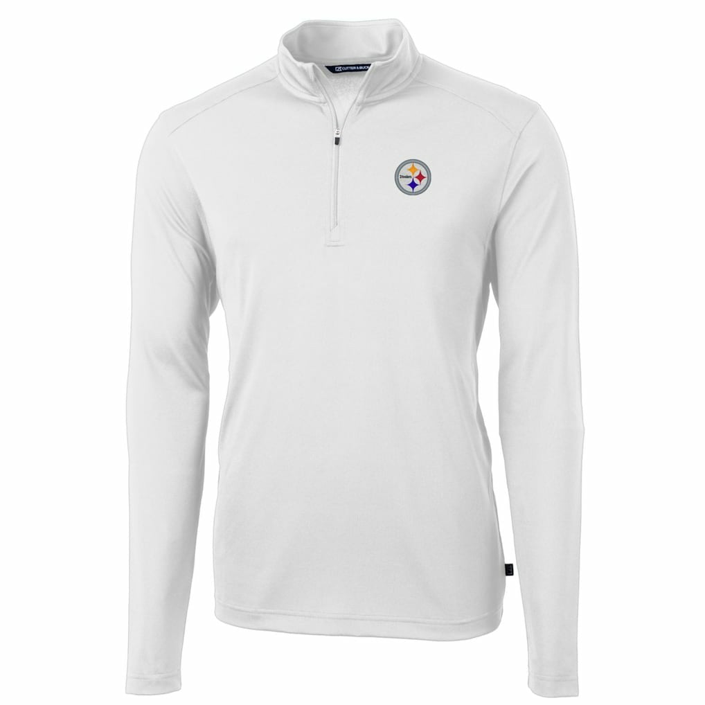 Cutter & Buck Big & Tall Virtue Eco Pique Quarter-Zip Pullover Jacket - Pittsburgh Steelers